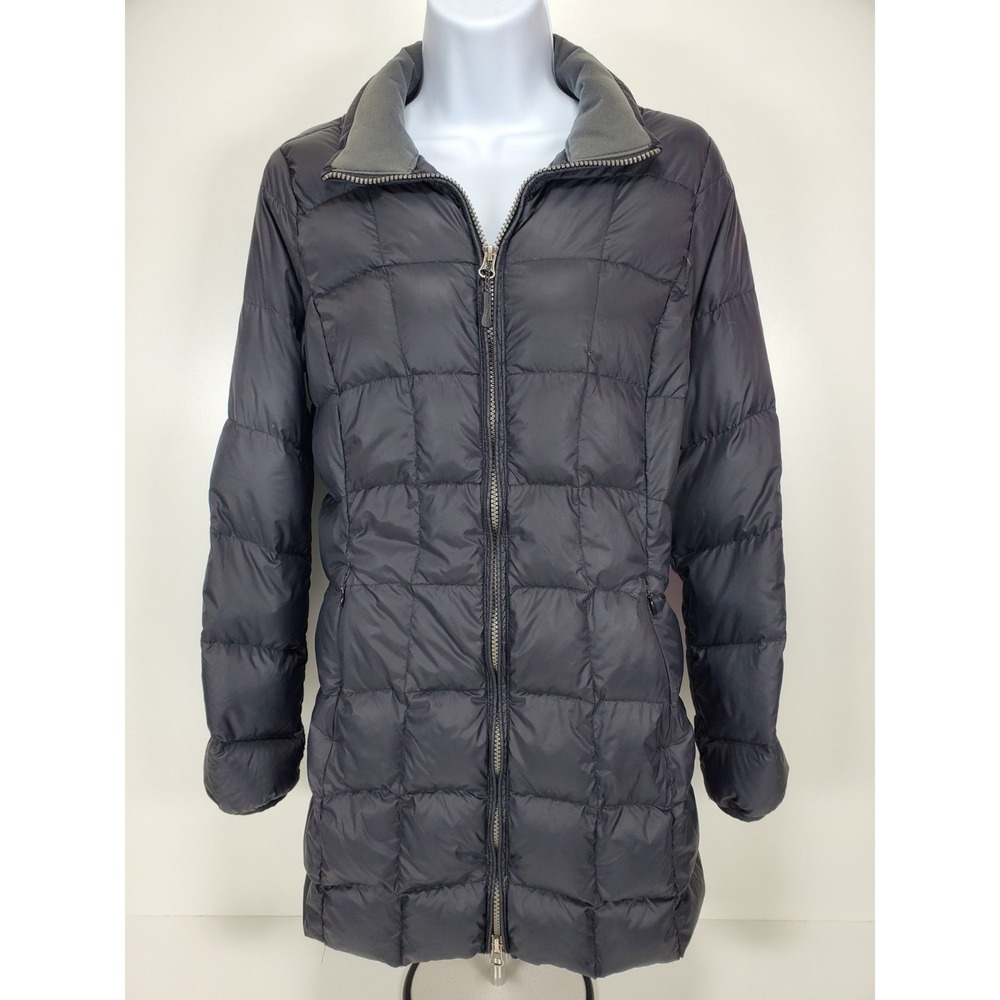Eddie Bauer Womens Small Packable EB 650 Black Down Puffer Jacket Lightweight